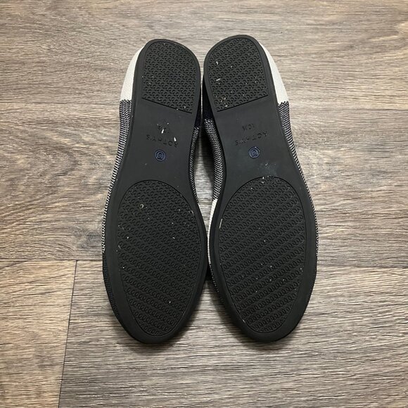 Rothy's Captoe Black White Buffalo Plaid Slip On Flats Shoes Retired Size 10.5 - Picture 10 of 13